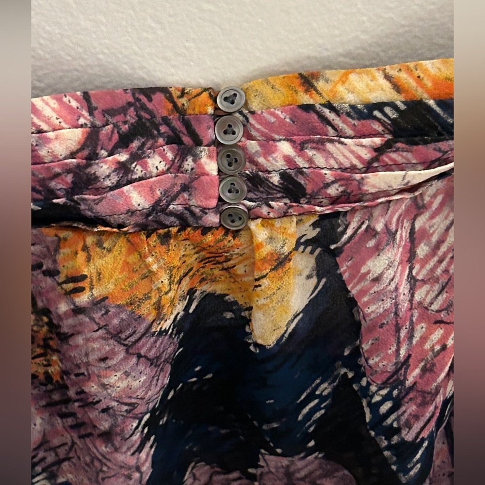 BCBG Silk Multicolor Spaghetti Strap Top - Picture 3 of 5